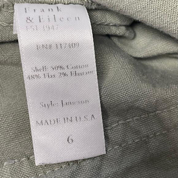 Frank & Eileen Jameson Utility Jogger Pant Light Green Cotton Blend Womens 6 - Picture 9 of 9
